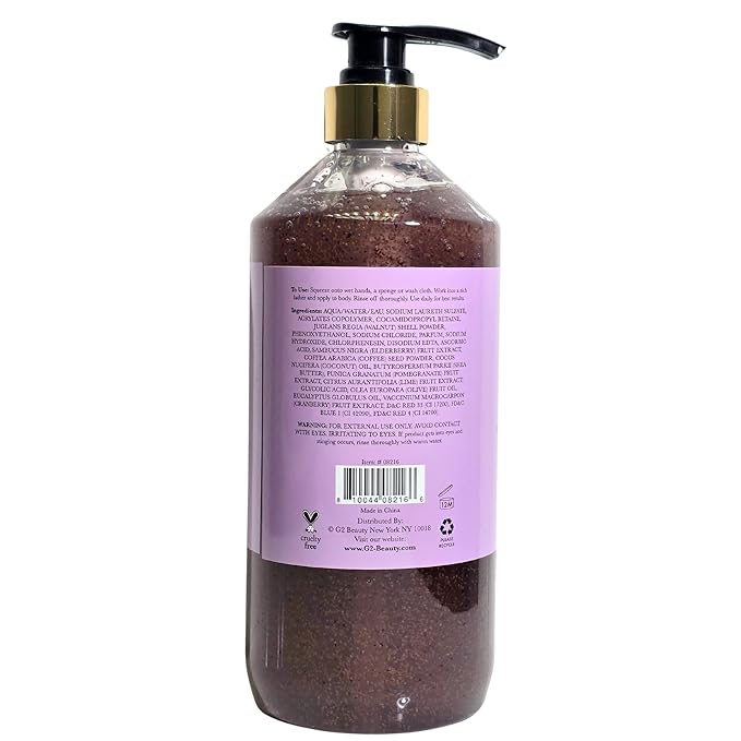 RIVER & ROWE Vitamin C Exfoliating Body Wash – Smoothing Daily Cleanser with Elderberry & Cranberry Antioxidant Support For a Radiant Skin Experience, Gentle Shower Gel for Women & Men, 33.8 Fl Oz