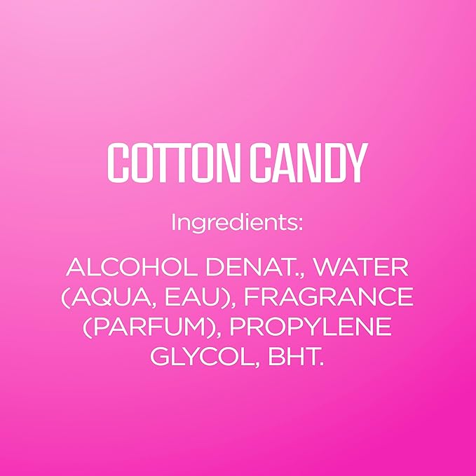 Body Fantasies Signature Fragrance Body Spray, Cotton Candy, 8 fl oz (Pack of 2)