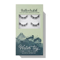 FlutterHabit Water Lily prepTECH Classic 6 Pair Underlash Extensions, 8–14mm Mixed Black Brown Lash Clusters, Reusable Under Lash Eyelashes Home Application, Medium Volume Doll Eye, Adhesive Required