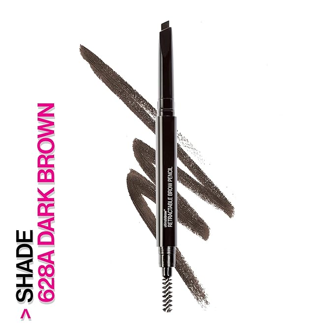 wet n wild Ultimate Eyebrow Retractable Definer Pencil, Medium Brown, Dual-Sided Brow Brush, Fine Tip, Shapes, Defines, Fills Brow Makeup, 1 Count (Pack of 2)