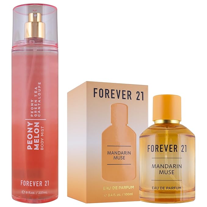 Forever 21 Mandarin Muse 3.4 Fl. Oz. EDP + Peony Melon 8 Fl. Oz. Body Mist Layering Set