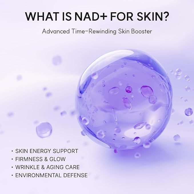 Arencia NAD+ Serum Booster Shot with 5% NAD+ Complex & Resveratrol, Hydration & Barrier Support, 30 mL / 1.01 fl. oz.