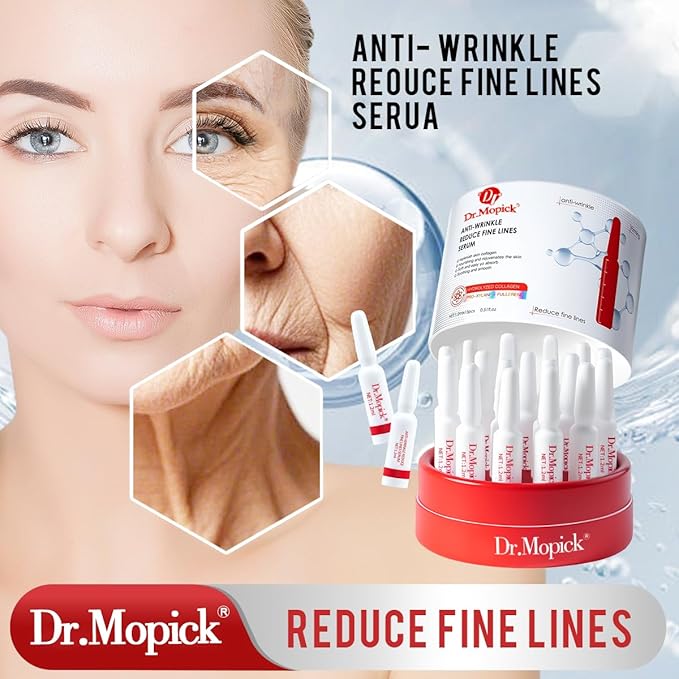 Dr.Mopick Anti-Wrinkle Essence Firming & Anti-Aging Facial Serum with Collagen Hyaluronic Acid for Smooth Skin