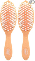 Wet Brush Go Green Coconut Oil Infused Detangling Hair Brush - Pain-Free Ultra-Soft Detangler Bristles Glide Through Tangles with Ease - Protects Against Split Ends (Pack of 2)