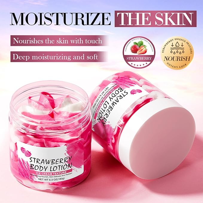 Silky Body Lotion 180g – Lightweight Hydrator, Subtle Fragrance, Smooth Texture Strawberry One Size