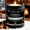 Firewood Candle – Winter Candles | Holiday Scented Candles, 7oz Jar Soy Candle for Home Scented - 50H Burn - Smoky Fireplace Cozy & Warm Scent, Christmas Holiday Décor Gifts for Women & Men