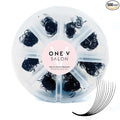 One V Salon, 500 Loose Professional Use Premade Fans Eyelash Extensions, D Curl Volume Lashes, 14D 20D 10D-0.07 Thickness, 9-16mm Fluffy Handmade Fan Mixed Tray
