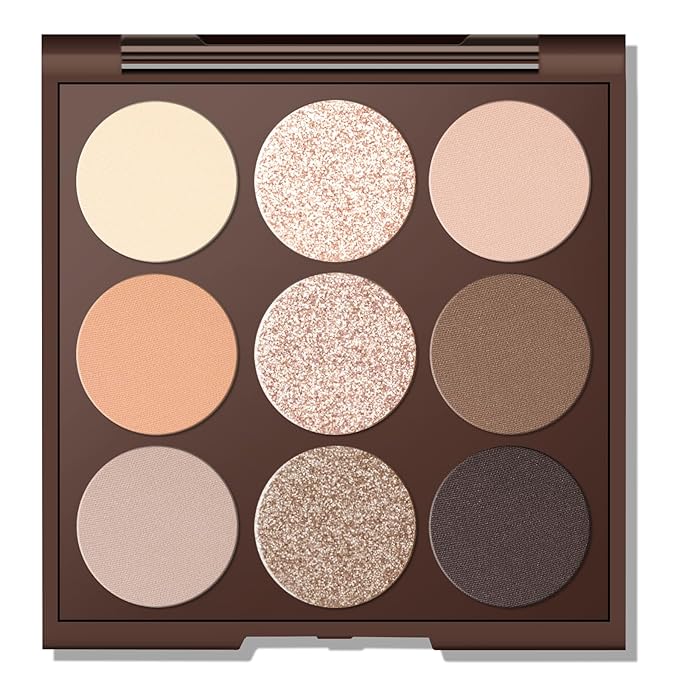 MYSTER ROSEY Neutral Eyeshadow Palette, Nude Eyeshadow Palette, Matte Eye Shadow Makeup Palette with Mirror, Long-Lasting Wear, Vegan, Cruelty-Free - 0.5oz (Satin Nude)