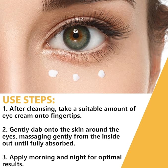 Daytime Eye Cream with 2% Jojoba Oil Anti-Wrinkle Anti-Aging Moisturizing Under Eye Cream 1% Caffeine | Fight Fatigue, Dark Circles & Puffiness (3 Pack 15g Each)