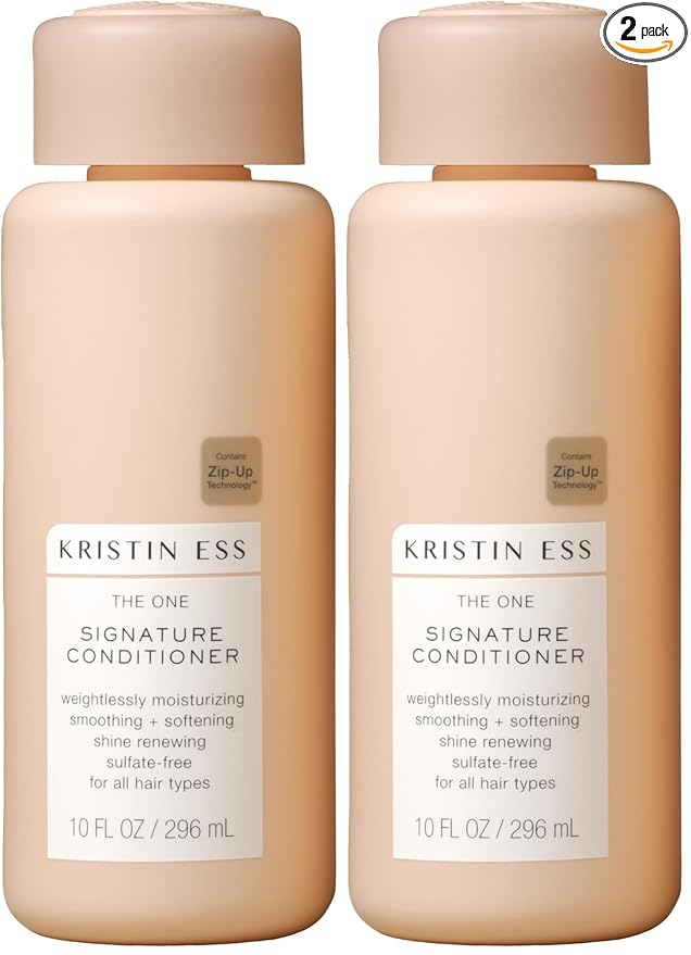 Kristin Ess Hair One Signature Conditioner for Dry Damaged Hair - Moisturizes, Smooths + Softens Hair, Sulfate Free, Color Safe + Keratin Safe, 10 fl oz (Pack of 2)