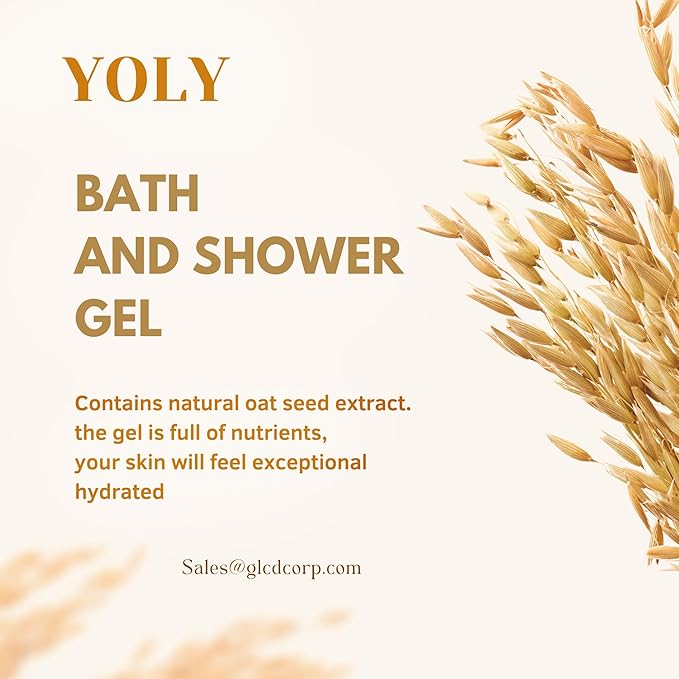 YOLY Oatmeal Body Wash - Daily Moisturizing, Refreshing & Rejuvenating, 25.3 Fl Oz