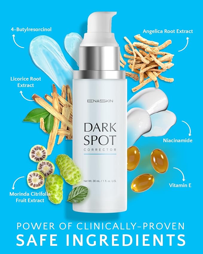 EnaSkin Dark Spot Remover for Face and Body: Advanced Formula Spot Corrector Cream to Fade Age Spots, Sun Spots, Freckles, Melasma, and Brown Spots for Women and Men (1.7 Oz)