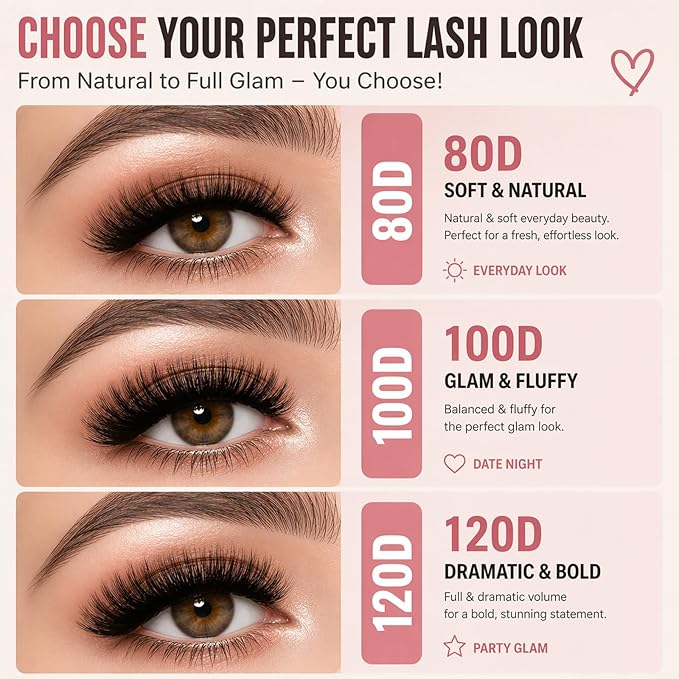 Lash Clusters 80D 100D Eyelash Clusters Volume Thick 10-18mm D Curl Soft Individual DIY Lash Extensions Fluffy Wispy Lightweight Reusable Natural Look at Home for Beginners(518 Pcs)