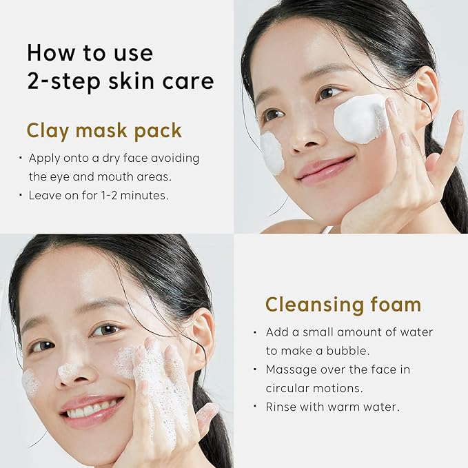 THANKYOU FARMER Rice Pure Clay Mask to Foam Cleanser, 1 Minute Clay Mask to Purify Pores, Foam Cleanse to Remove Excess Oil & Sebum, Deep Cleansing, Korean Skincare, Dermatologist Tested, 5.27 Fl oz