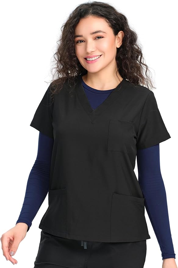 COZYFIT Scrub Undershirts Long Sleeve Women - Underscrub Comfort Tee