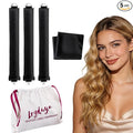 Heatless Curls Overnight Rods Heatless Hair Curler Hair Curlers To Sleep In Heatless Curls Blowout Rods Heatless Curling Rods With Luxury Cloth Bag Scarf For All Hair Types (black, 3Rods)
