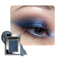 KYDA Chameleon Smoky Blue Eyeshadow, Chameleon Chrome Metallic Eye Shadow, Smooth Pressed Powder Palette, High Pigment Glitter Eyeshadow, Lasting Eye Glitters Makeup with Mirror