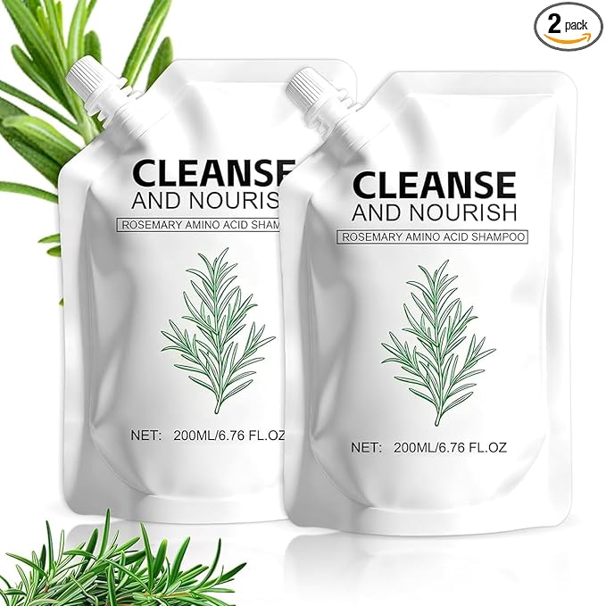 2PCS Rosemary Amino Acid Shampoo, Hair Growth Shampoo for Thinning Hair for Women and Men, with Gentle Formula, Moisturizing and Nourishing, Strengthening Scalp