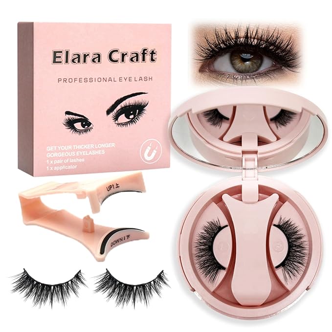 Magnetic Eyelashes,Magnetic Eyelashes With Applicator,No Glue Needed Soft Lashes Kit,Reusable False Lashes Natural Look(L13)