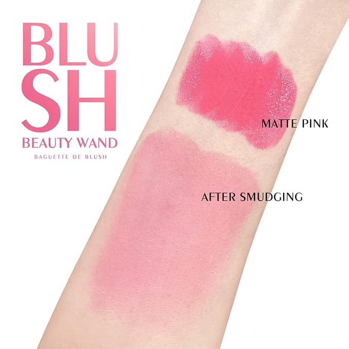 KYDA 2 Colors Liquid Blush Wand Set, Matte Shimmer Blush Duo, Buildable Smooth Coverage for Natural Glow Cheeks Color, Lightweight Blendable Formula, Sunset Glow+Matte Pink