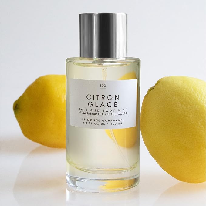 Le Monde Gourmand Citron Glacé Hair & Body Mist for Women, Hair Perfume & Body Spray, Lemon Jasmine Rock Sugar Scent, Vegan & Cruelty Free, 3.4 fl oz (100 ml)
