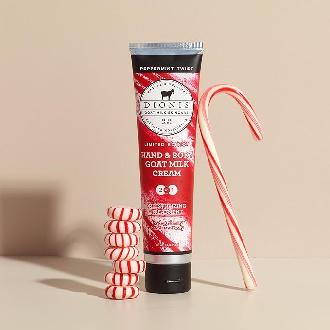 Dionis Goat Milk Hand & Body Cream Peppermint Twist 3.3oz (Pack of 1)