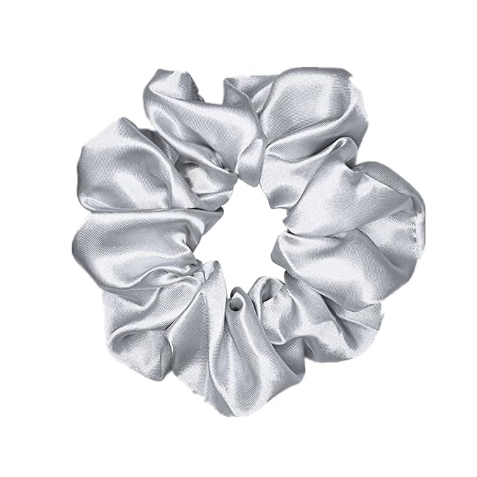 6 Pcs Satin Silk Scrunchies - Hair Ties, Fashion Hair Bands, Bows, Ropes, Elastic Bracelets, Ponytail Holders, Hair Accessories for Women and Girls (4.5 Inch, Classic Color)