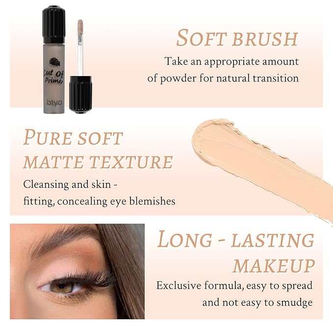 Liquid Eyeshadow, Long-Lasting Matte/Pearlescent eyeshadow, Cut Crease Eyeshadow Gel, High-Pigmented for Bold Eye Makeup, for day-to-night transitions (Wild Almond, Matte)