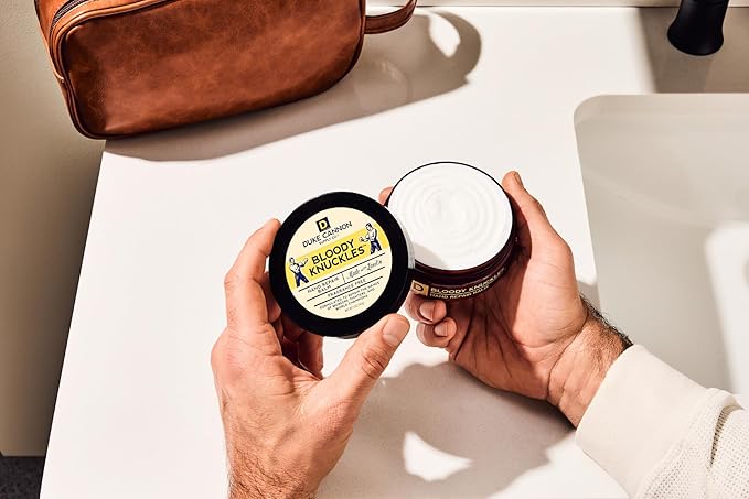 Duke Cannon Supply Co. Bloody Knuckles Hand Repair Balm 3-Pack – 5 oz Unscented Hand Cream for Workers Fighters and Athletes – Heavy Duty Moisturizer for Dry Cracked Hands