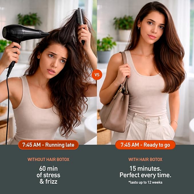 Expert Hair Keratin Smooth B-tox for Hair, Anti-Frizz, Natural Look, Queratina para Alisar el Cabello, Thermo-Active, Suitable for All Hair Types (1kg/35.3 oz.)