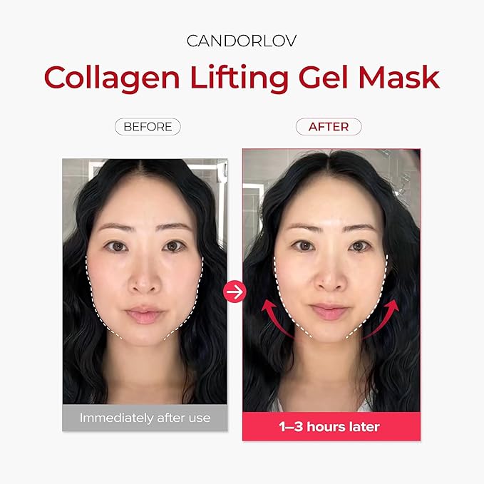 CANDORLOV CDL Collagen Duo: Collagen Lifting Mask (10 Sheets) plus Collagen Boosting Cream - Korean Glass Skin Glow Set, Anti-Aging, Firming & Deep Hydrating with CollagenMode Phyto PDRN