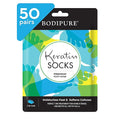 Bodipure Premium Keratin Foot Mask Socks | At Home Spa Moisturizer Socks for Dry Cracked Feet, Callus & Heel Softening | Easy-to-Use Pedicure Foot Repair | Chemical-free Feet Treatment | 50 Pairs