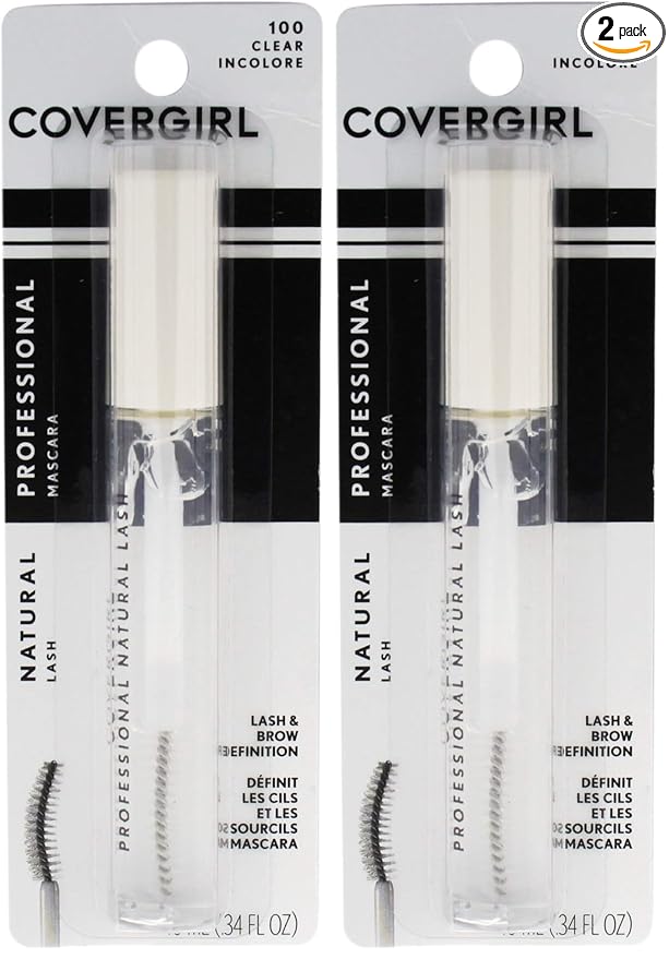 Covergirl Professional Natural Lash Mascara,Clear,0.34 Ounce,(Pack of 2)