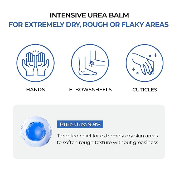 JUMISO Urea 9.9 Intensive Multi Balm - Korean Moisturizer for Extremely Dry Rough Cracked Skin - Deep Hydrating, Barrier Repair with Ceramide NP, Panthenol, TECA Liposome, Fast Absorbing, 1.69 oz