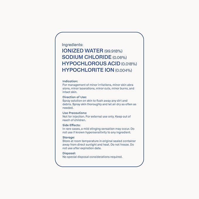 Magic Molecule Hypochlorous Acid Spray for Breakout-Prone Skin, Eczema & Itchy Rashes | Helps 50+ Dermal Issues | Safe for Multiple Daily Uses | For All Skin Types | 8 oz Spray
