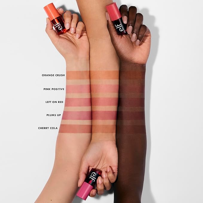 e.l.f. Sheer For It Blush Tint, Multi-Use, Long-Lasting Lip & Cheek Makeup, Creates A Natural Flush Finish, Vegan & Cruelty-Free, Orange Crush (Pack of 2)