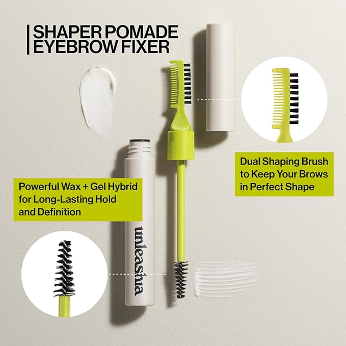 Unleashia Shaper Defining Eyebrow Fixer & Pencil No1. Oatmeal Brown - Super Slim 1mm Eyebrow Pencil