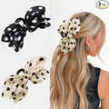 Boho Bandana Hair Claw Clips for Women, 2 Pcs Extra Large Claw Clips for Thick Hair Paisley Hair Clip Bow Knot Adorable Hair Claws Non-slip Fashion Hair Accessories Gift for Women Teen Girls