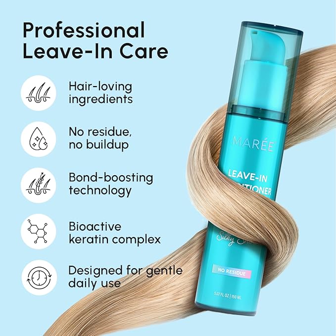 MAREE Leave-In Conditioner Hair Gloss for Dry Damaged Hair, Leave-In Conditioner for Curly Hair, Color Treated, 2 pack