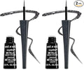 wet n wild MegaLiner Liquid Eyeliner - Metallic, Cosmic Black (Pack of 2)