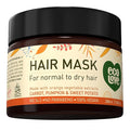 ecoLove Hair Mask for Dry, Damaged, and Curly Hair - Deep Conditioning Treatment with Carrot and Pumpkin Extract, SLS & Paraben-Free, Vegan and Cruelty-Free - 11.8 oz