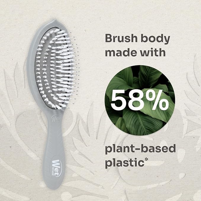 Wet Brush Go Green Charcoal Infused Detangling Hair Brush - Pain-Free Ultra-Soft Detangler Bristles Glide Through Tangles with Ease - Protects Against Split Ends