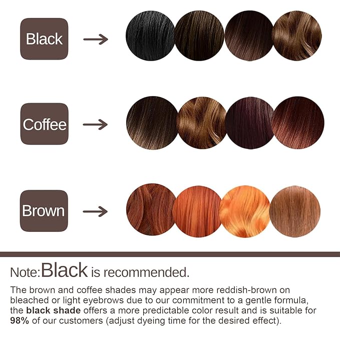 Lash Color Kit, At Home DIY Eyebrow & Eyelash Color Set, Instant Results with Natural Ingredients, Safe & Easy to Use, Temporary Color up to 2 Weeks (Coffee)