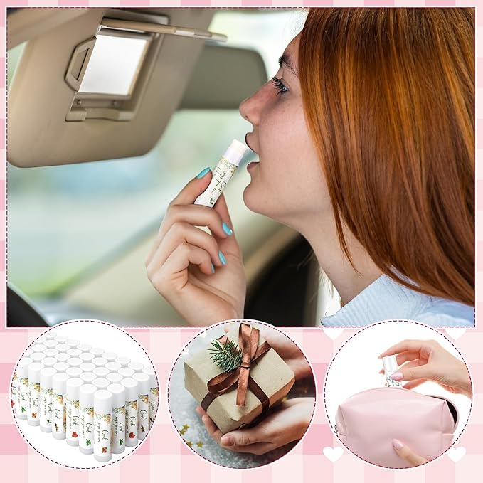 50 Pcs Christian Lip Balm Bulk Bible Verses Lip Balm Scripture Christian Gifts for Women Faith Religious Church Party Favor Inspirational Gift for Mother Teacher Nurse Employee Coworker (Fresh)
