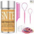 Hair Wax Stick, Hair Ties Set - Frizz Control, Smooth Flyaways, French Braid - 500 Clear Elastics & 500 Colorful Rubber Bands - Styling Accessories for Girls, Kids Daily Hairstyle DIY