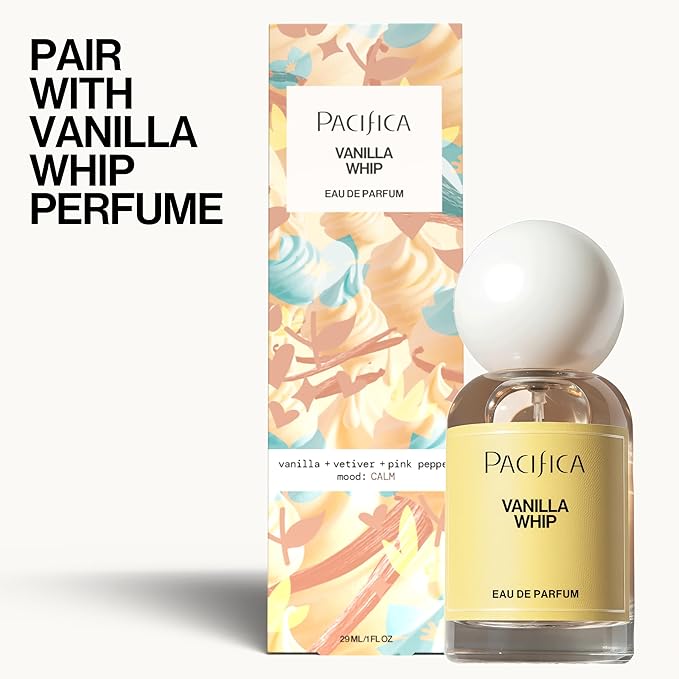 Pacifica Vanilla Whip Body Mist, 5 oz (148 mL), Vegan & Cruelty-Free, Mood-Activating Fragrance Spray, Odor Neutralizing, Skin Hydrating, Phthalate-Free