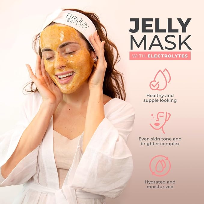 BRÜUN Jelly Mask Bundle of 24 Different Treatment Flavors - Spa Set of Rubber Peel off 30 Masks for Teenagers, Men and Women