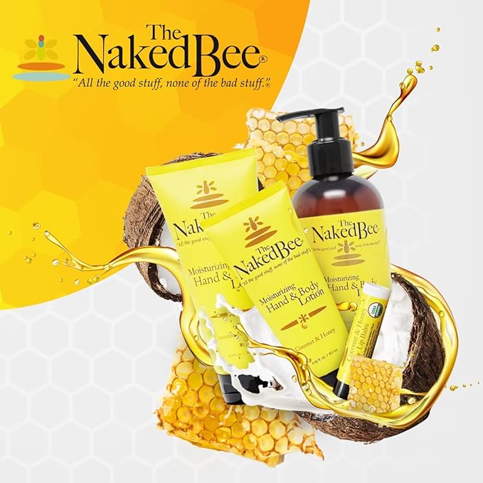 The Naked Bee Nourishing Body Lotion for All Skin Types (8 oz)- Moisture Replenishing Lotion for Dry Skin with Coconut & Honey