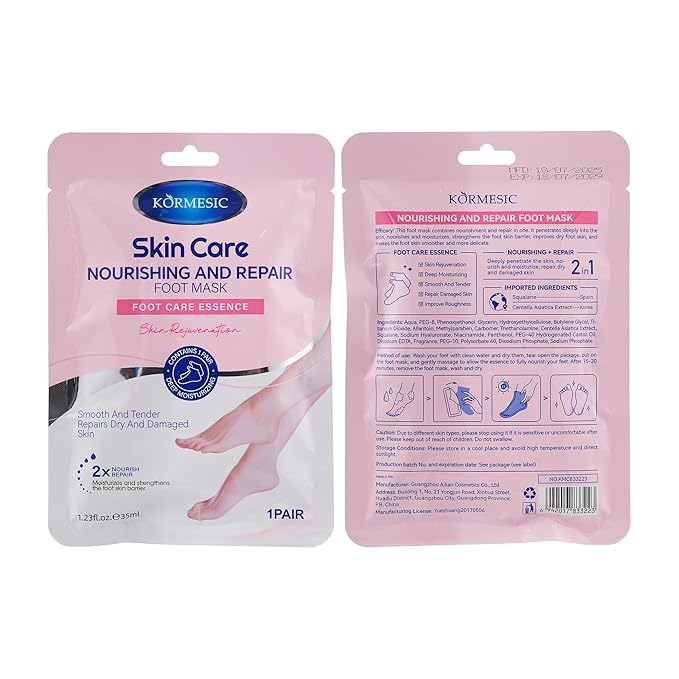 Foot Peel Mask - Foot Peeling Mask for Soft & Smooth Feet - Removes Dead Skin, Cracked, Calluses - Feet Masks for Men & Women, 5PCS