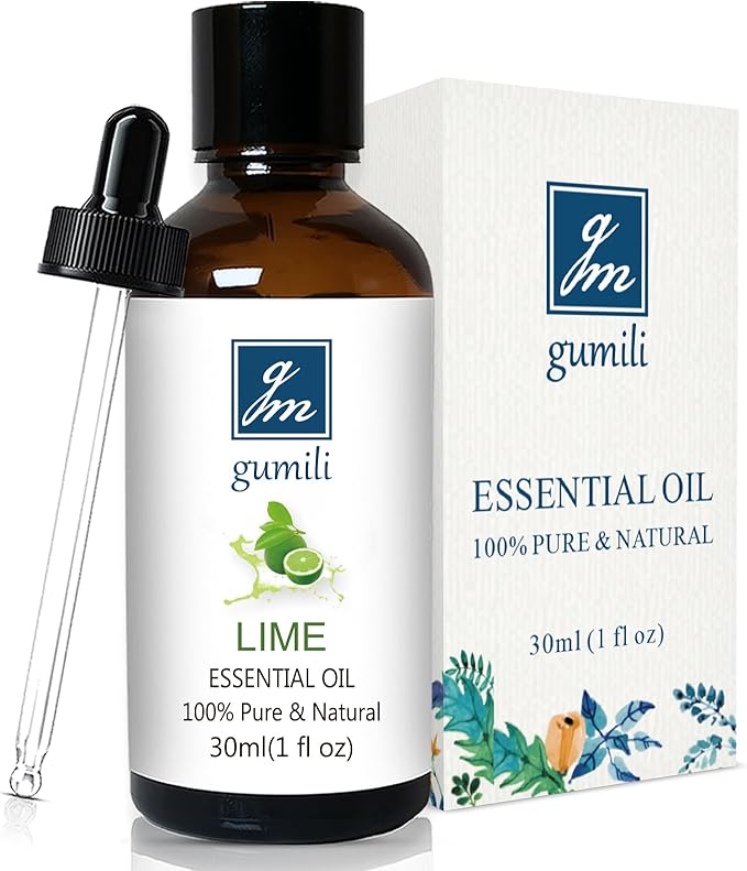 GM Gumili Lime Essential Oil 1 oz, 100% Pure & Undiluted Lime Oil for Diffuser, Skin & DIY, Natural Citrus Oils